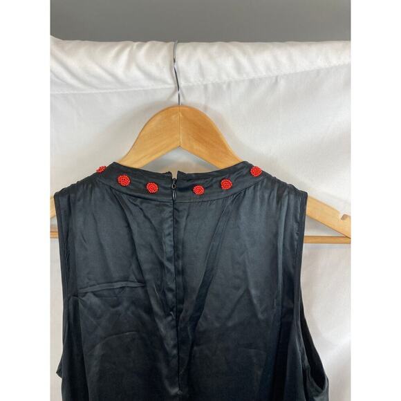 Twelve by Twelve Silk Satin Beaded Dress size medium - Picture 5 of 5